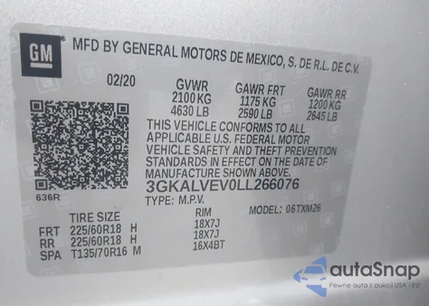 2020 GMC Terrain Awd Slt from USA, damaged, VIN 3GKALVEV0LL266076